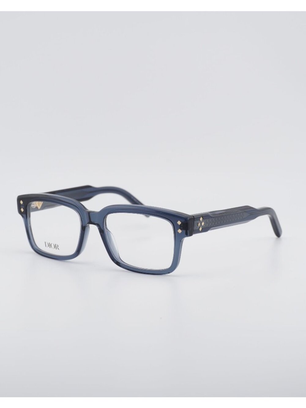 Dior CD DIAMONDO S8I 3000 Men Eyeglasses Blue 53mm Rectangle Frame